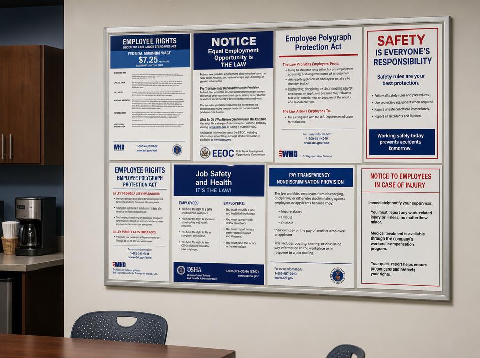 Compliance Signs produced by A1 Signs & Graphics