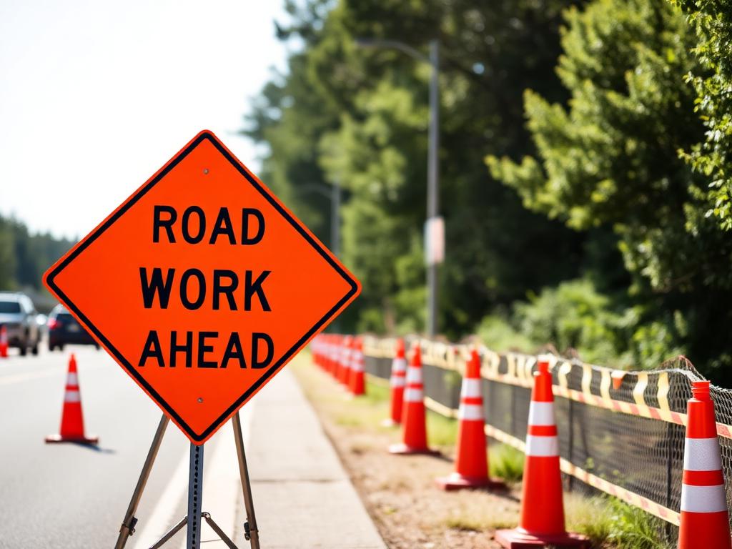 Road Work Zone Signs produced by A1 Signs & Graphics