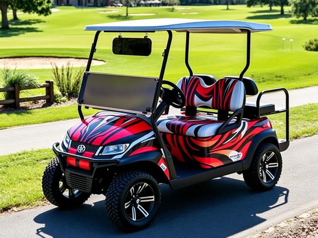 Full Golf Cart Wraps produced by A1 Signs & Graphics