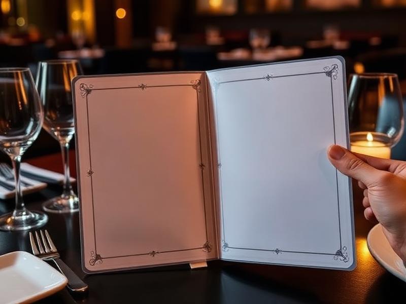 Menus produced by A1 Signs & Graphics