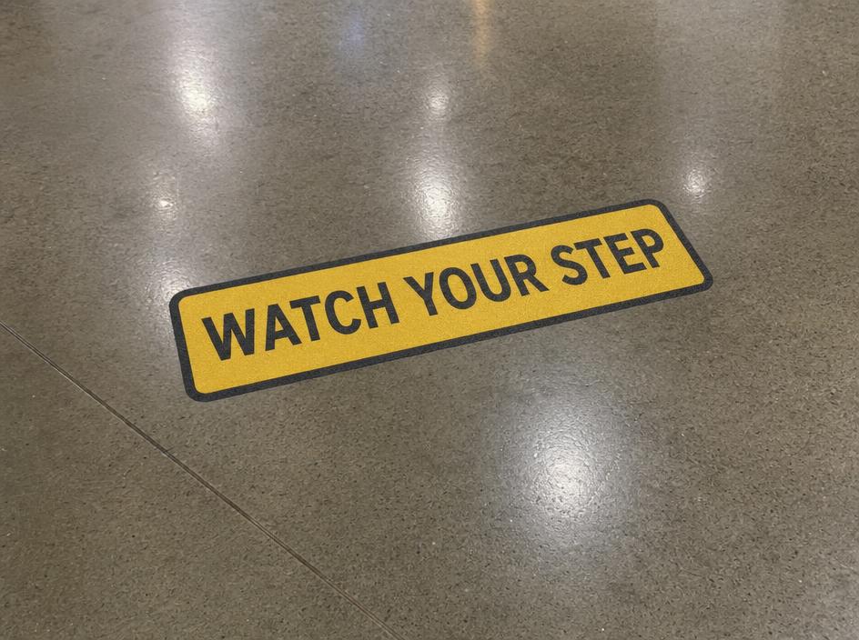 Safety Floor Signs produced by A1 Signs & Graphics